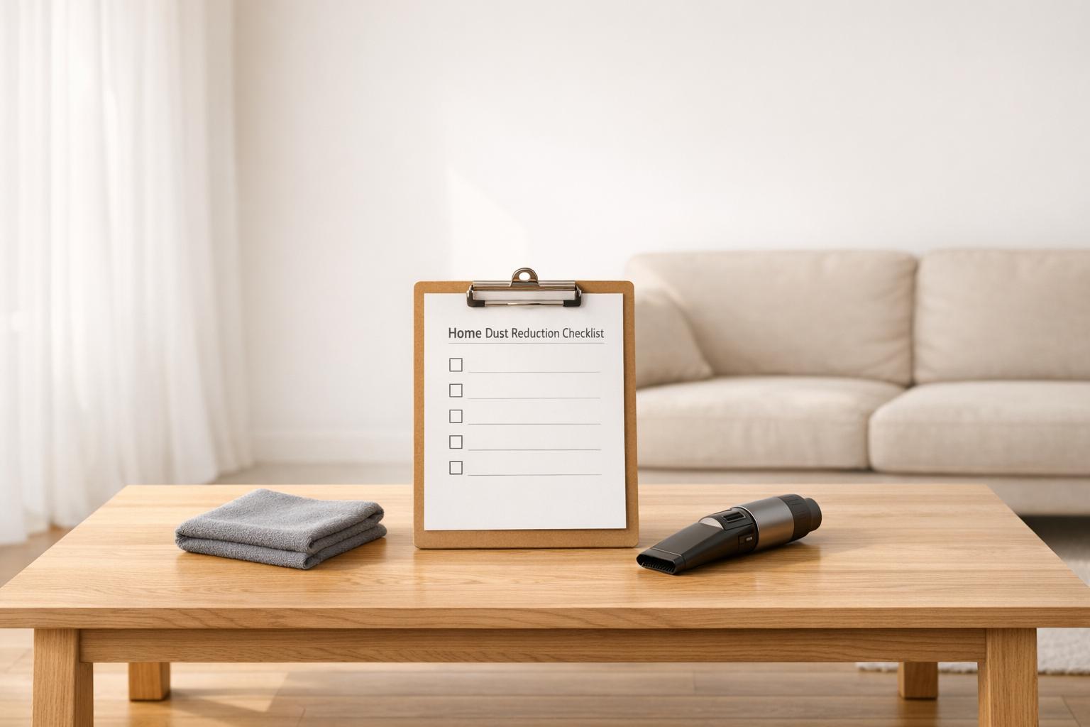 Home Dust Reduction Checklist